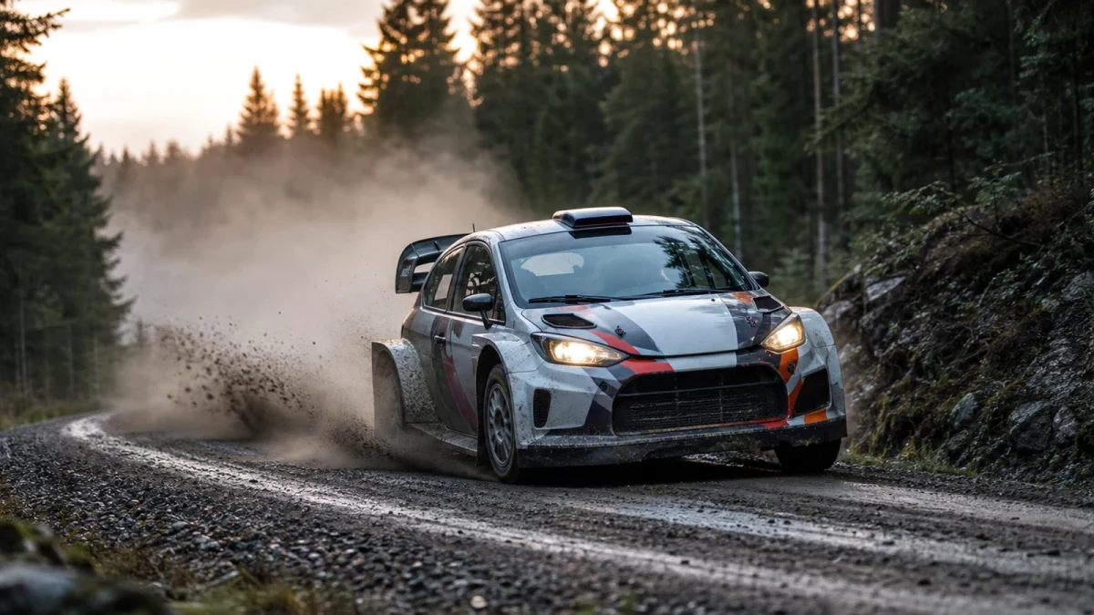 Motorsportmiljö som illustrerar rally vm